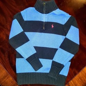 Ralph Lauren Polo blue striped sweater size 8/10